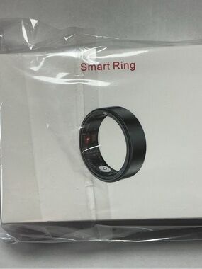 ★ Smart Ring Size 8 Black Fitness Tracker Sleep Monitor Waterproof